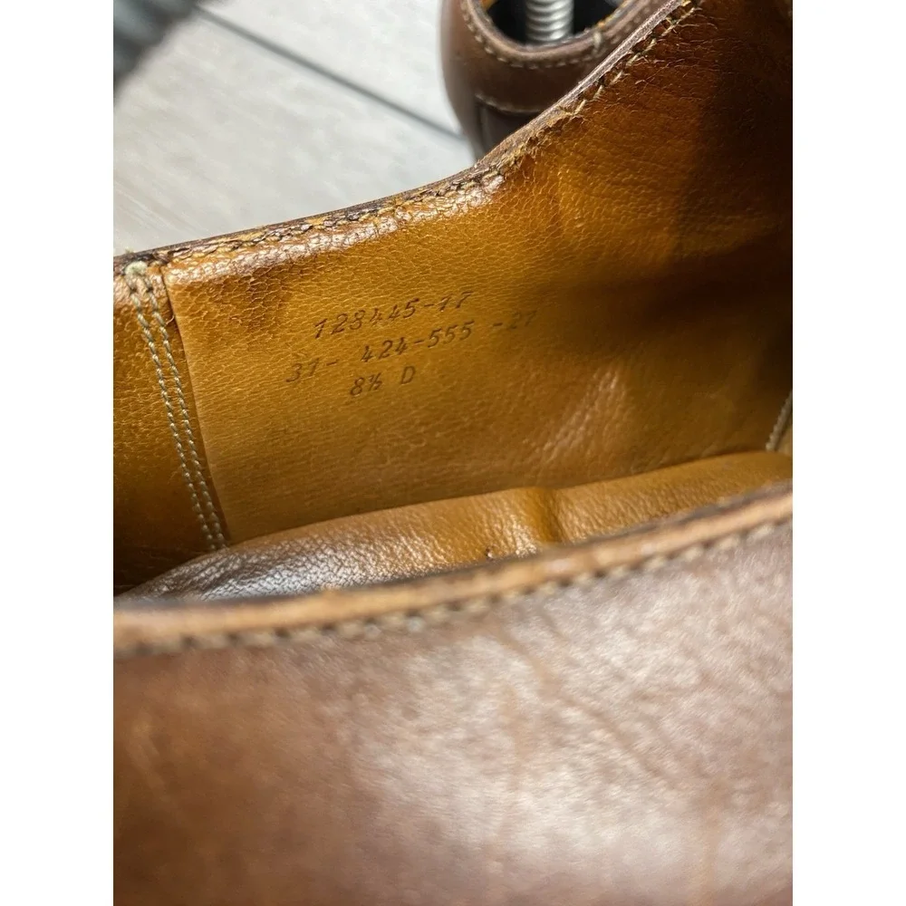 JM Weston‎ Men's Leather Solid Derby Dress Shoes Brown Size 8.5 D